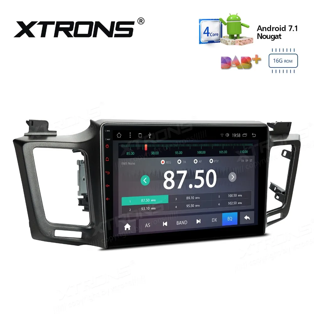XTRONS 10 1 &quotAndroid 7 автомобильный стерео радио плеер RCA GPS Canbus DAB + OBD WIFI без DVD для Toyota RAV4