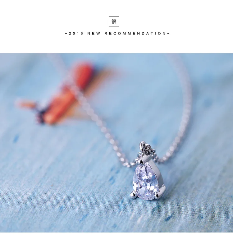 Женское колье из серебра 925 пробы с фианитами|choker necklace|drop necklacenecklace a |
