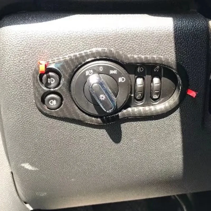 Декоративная крышка переключателя фары из углеродного волокна для Mini Cooper F55 F56 F57