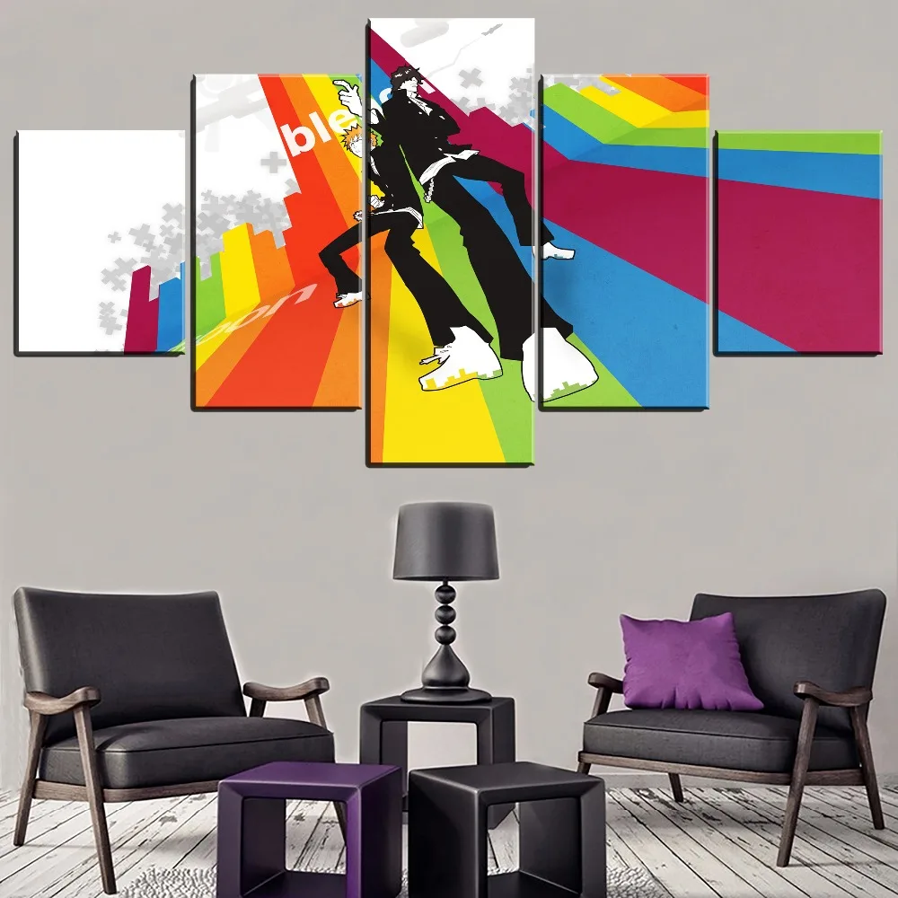 Modern Printed Type Anime Bleach Poster Wall Art Decor Framework 3 Pieces Ichigo Kurosaki And Yasutora Sado Canvas Painting | Дом и сад