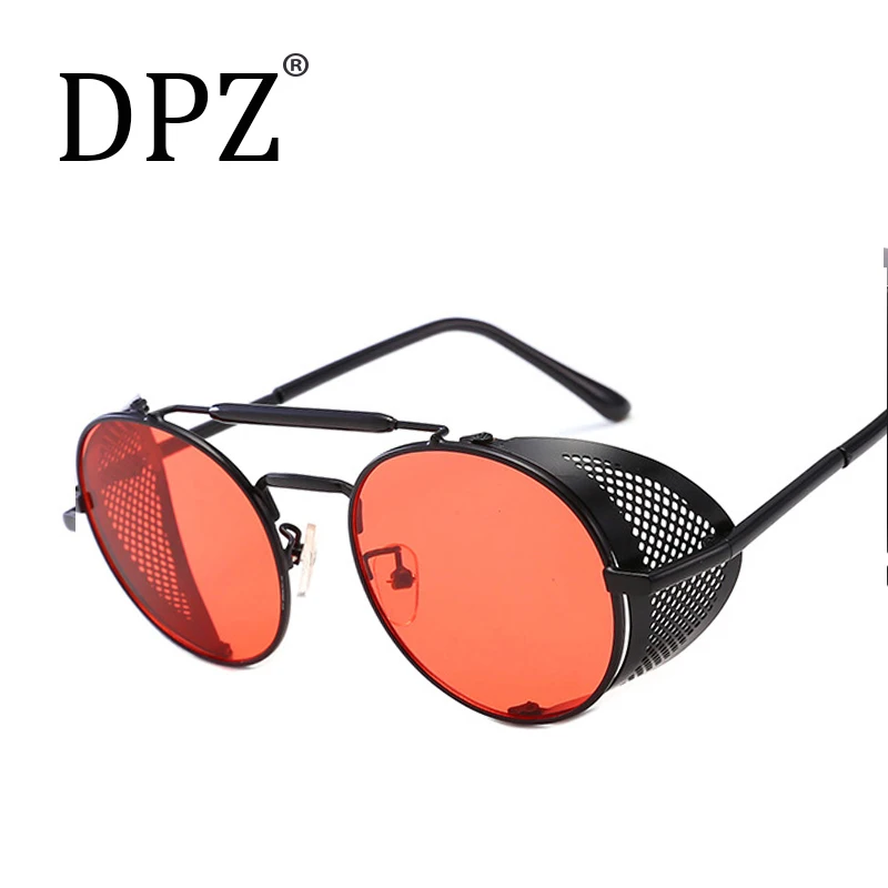 Солнцезащитные очки DPZ в винтажном стиле ретро круглые металлические брендовые