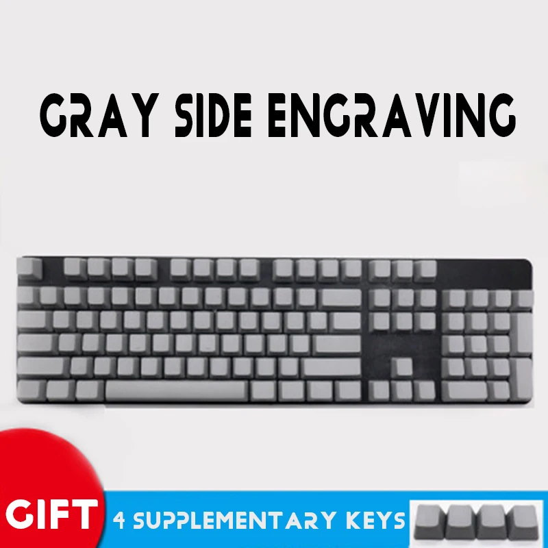 Gray Side 108 ключ Мел Набор ключей/ZEALER/углеродистая механическая клавиатура Ключ Крышка FILCO верхняя часть/сторона/пустая гравировка личности брелки - Цвет: Gray Side
