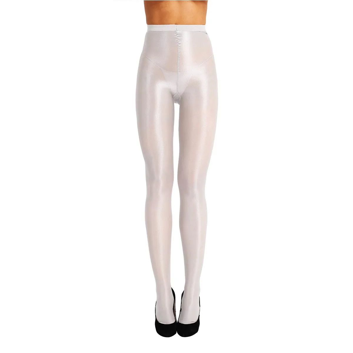 Women Tummy Control Ultra Shimmery Stretchy 70D Thickness Shiny Stockings Nightclub Rave Sexy Pantyhose Performance Dance Tights |