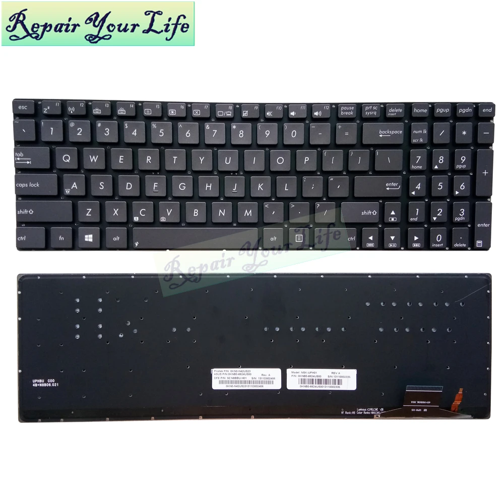 Клавиатура для ноутбука Asus UX51 UX51VZ U500 U500VZ DB115H BX51 US английская NSK UPH0R Оригинальная