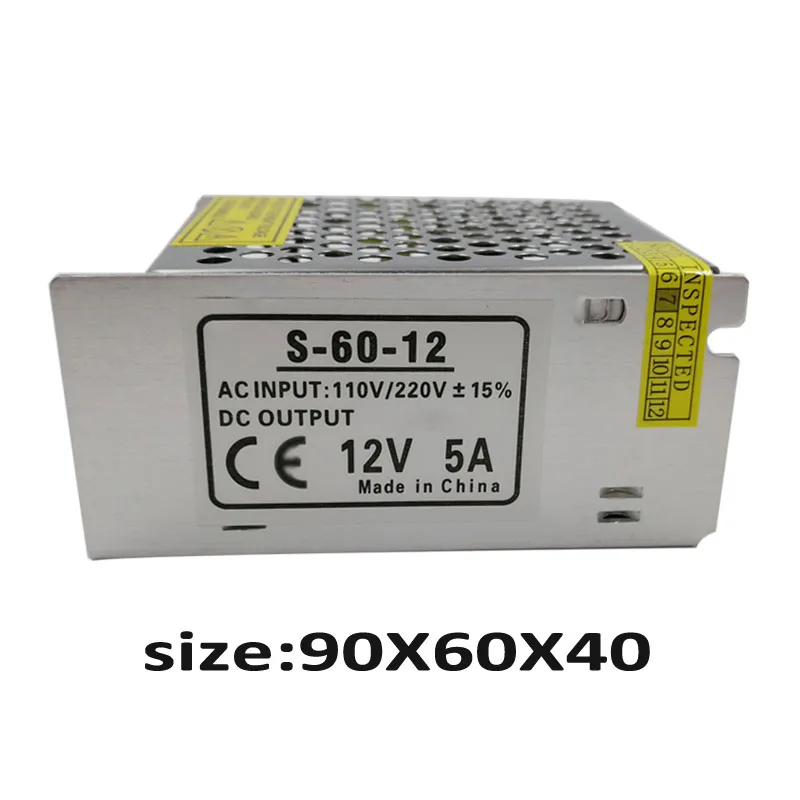 Питание от напряжения постоянного тока 12 V питания светодиодные ленты освещение