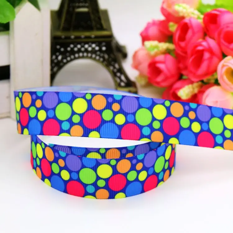 7/8 ''Бесплатная доставка ацтекская лента в горошек с принтом корсажная