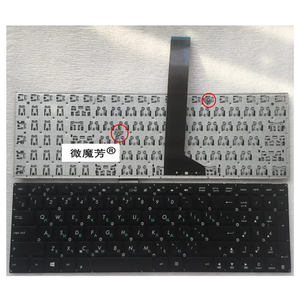 Русская клавиатура для ноутбука Asus X501 X501A X501U X501EI X501XE X501XI x502 S501U R502A R502U Ру с винтовым зажимом посты