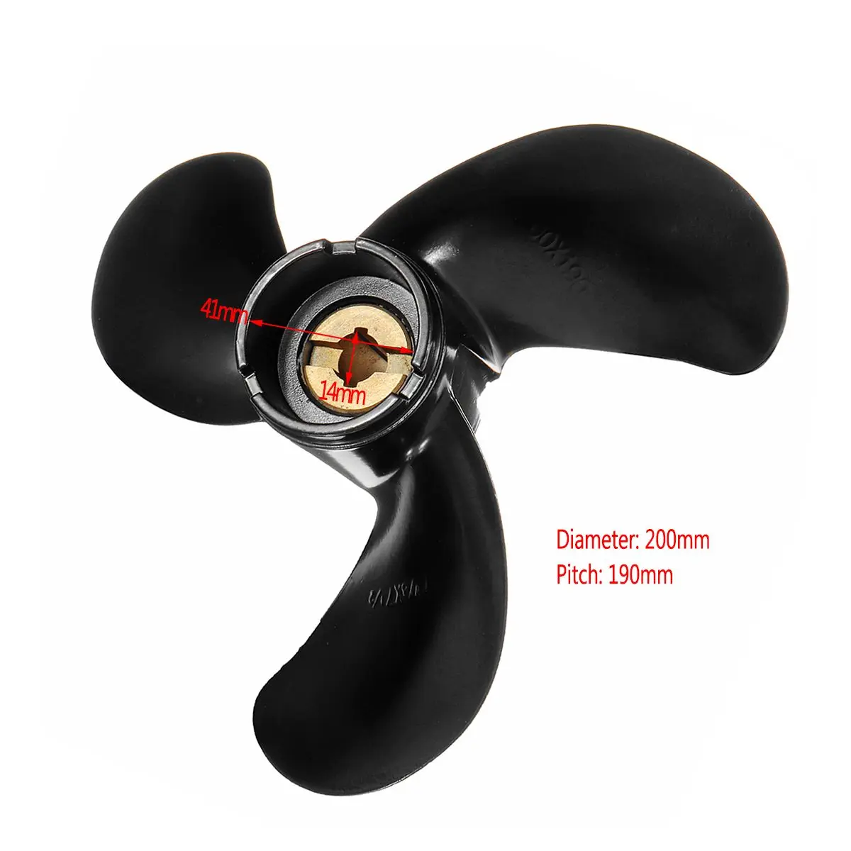 

7-7/8 x 7-1/2 Boat Propeller For Honda Boat Outboard Engine 5HP 6011-079-07P Aluminum Alloy Black R Rotation Marine Propeller