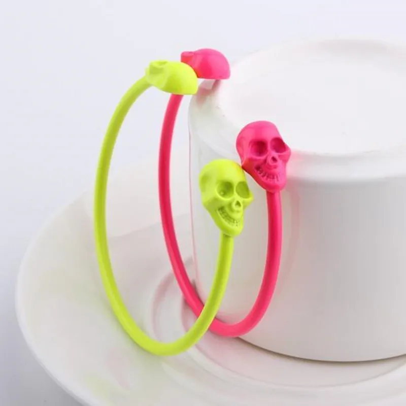 

Mix Wholesale Price Vintage Punk Personality Double Skull Bangles Fashion Bracelet Cuff Bracelets Bangles