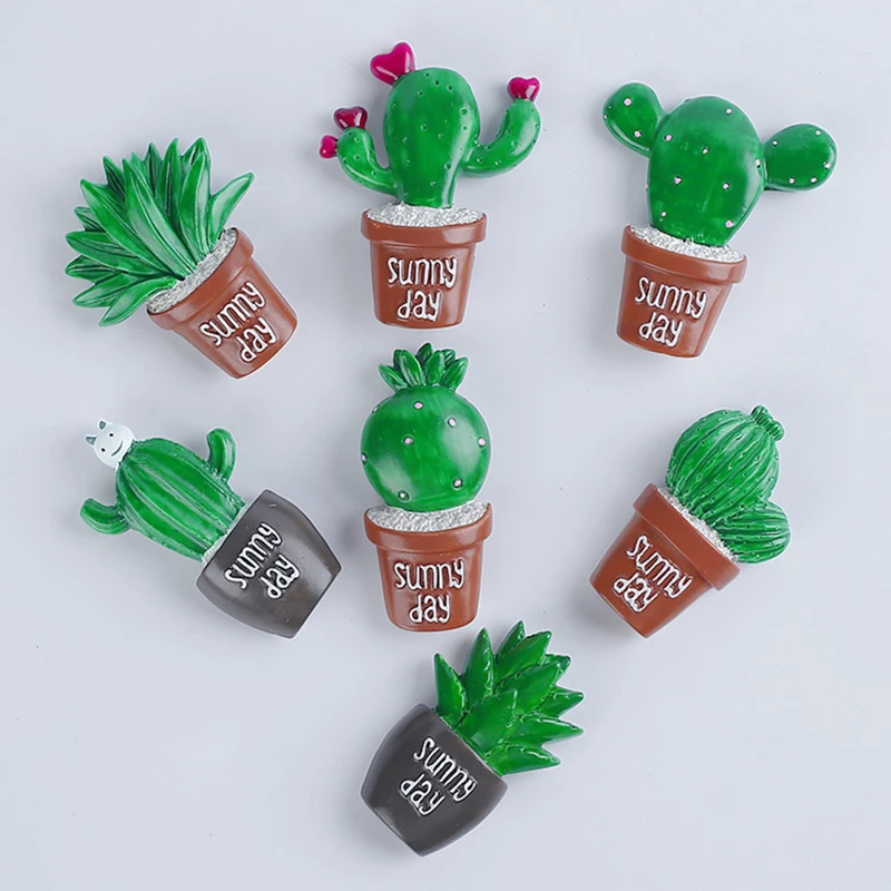 5 шт. декоративные наклейки для дома в форме кактуса на магнитах|magnetic refrigerator|home