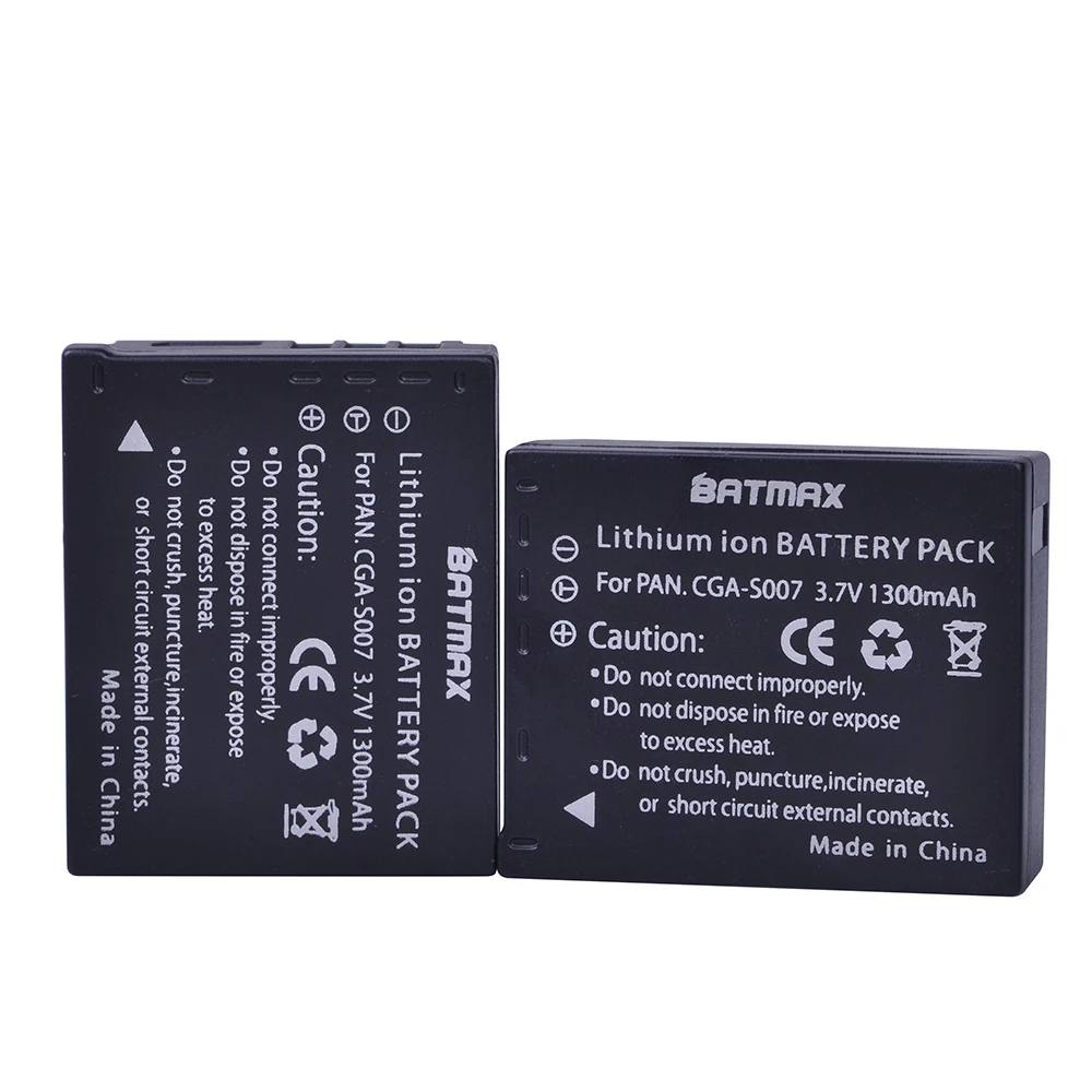 Фото Аккумулятор Batmax 1300 мАч CGA-S007 S007E S007A + зарядное устройство с ЖК-дисплеем для камер Panasonic DMC TZ1 TZ2 TZ3 TZ4 TZ5 TZ50 TZ11 TZ15 №4