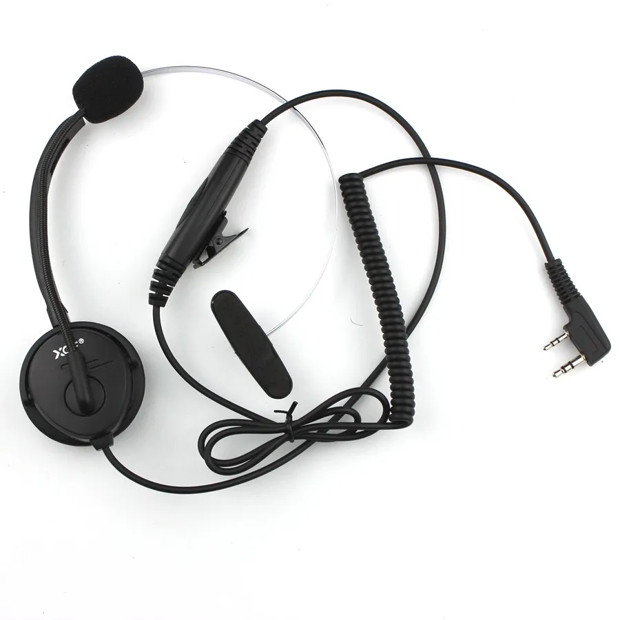 K Plug Headphone Single Headset Collar PTT With Microphone For Kenwood Radio BAOFENG UV-5R UV-5RE Plus UV-82 GT-3