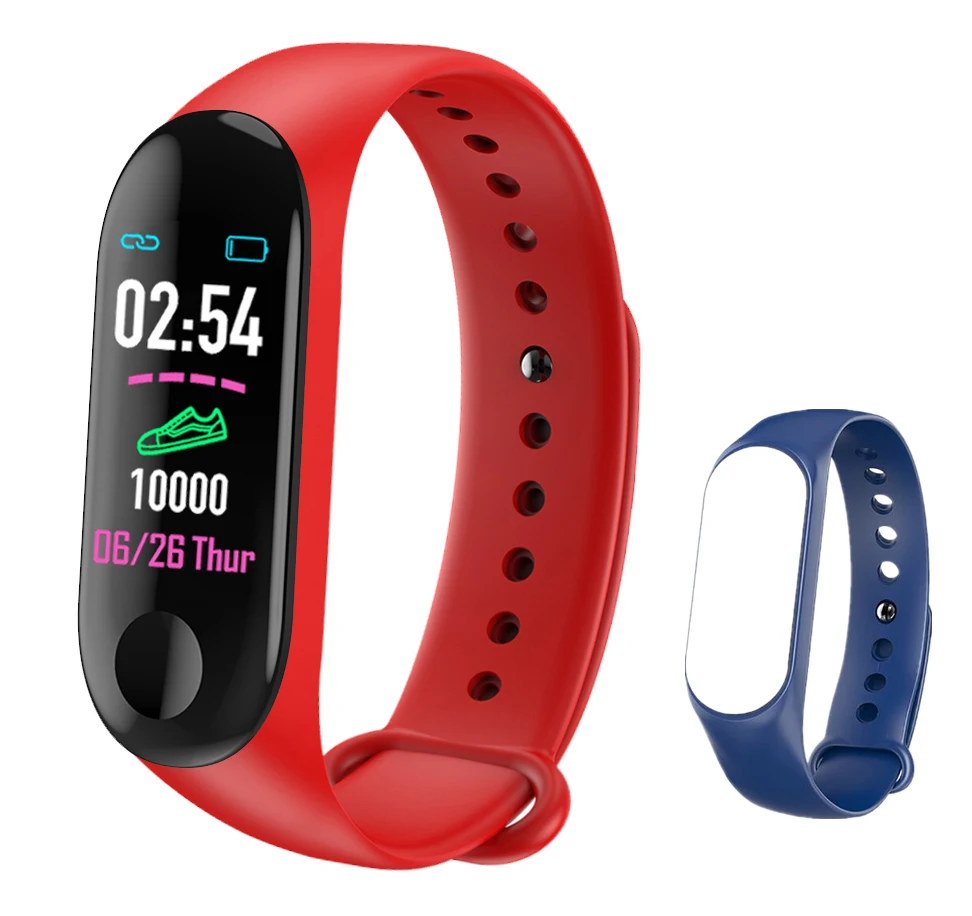 Cheap Color Screen Smart Wristband Bracelet Band M3 Touch Battery 90mAh Pulse Heart Rate Step For Android IOS | Электроника