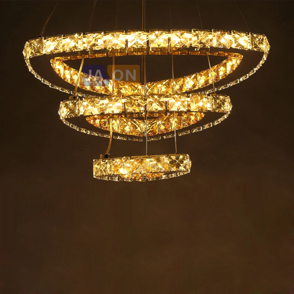 

LED Nordic Stainless Steel Crystal Chrome Amber LED Lamp LED Light.Pendant Lights.Pendant Lamp.Pendant light For Foyer