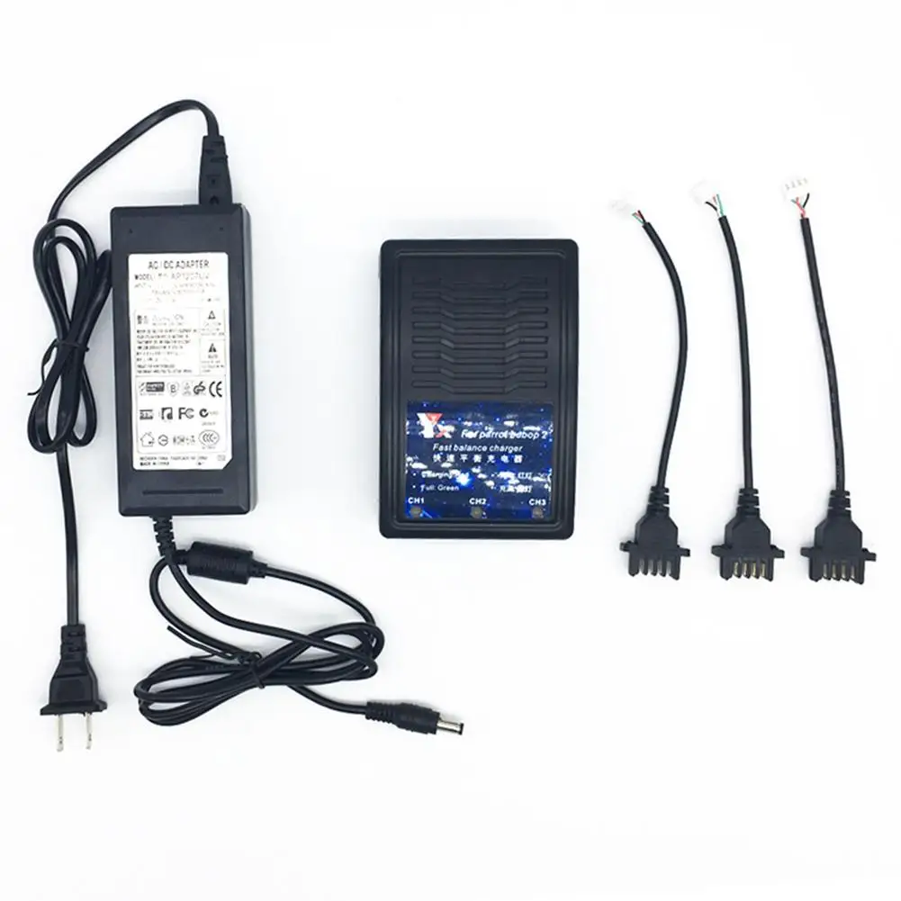 3 In 1 Ultra Quick Balanced Battery Charger Adapter 12V For Parrot Bebop 2 Drone/FPV With Indication Light | Электроника