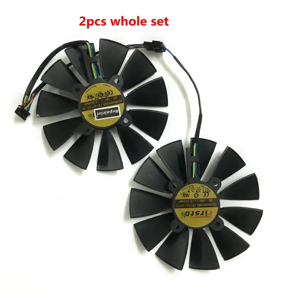 R9 380/380X GPU кулер VGA вентилятор для ASUS STRIX R9380 R9380X Видеокарта охлаждения в качестве