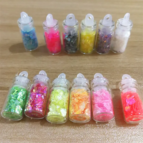 Holo Ice Mylar блестящая изоляционная бумага хлопья 12 шт случайный вырезанный голографический пигмент для украшения дизайна ногтей DIY гель маникюрные ногти