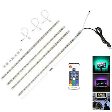 USB В 5 в RGB светодиодные полосы света 60 светодио дный led s светодио дный/m 30 led s/m светодио дный led домашний кинотеатр тв USB подсветка акцент свет комплект компьютер RGB светодио дный светодиодные ленты свет комплект - Испускаемый цвет: 30led 4x50cm