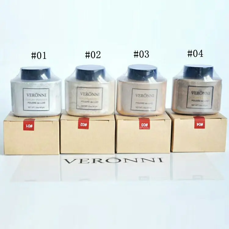 Косметическая пудра VERONNI, свободная, осветляющая, для лица, 1,5 унции/42 г, фабричная, герметичная, брендовая, новая, 12 шт./лот, для макияжа
