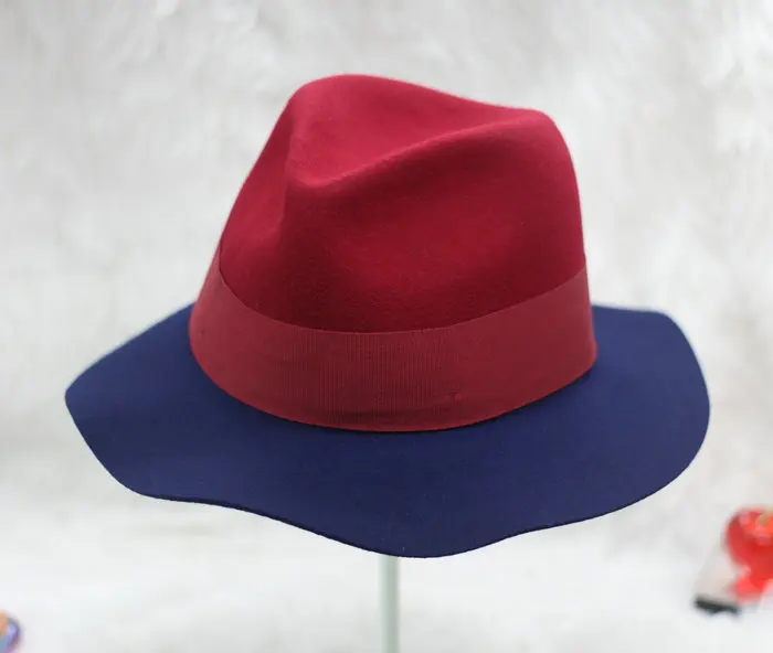 Женская шерстяная шляпа федора Зимняя с широкими полями PWFE002|fedora hat|fedora hat womenwoolen