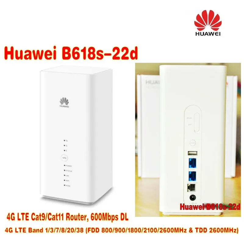 100 шт./лот Huawei Оригинальный разблокированный B618 LTE Cat11 беспроводной маршрутизатор