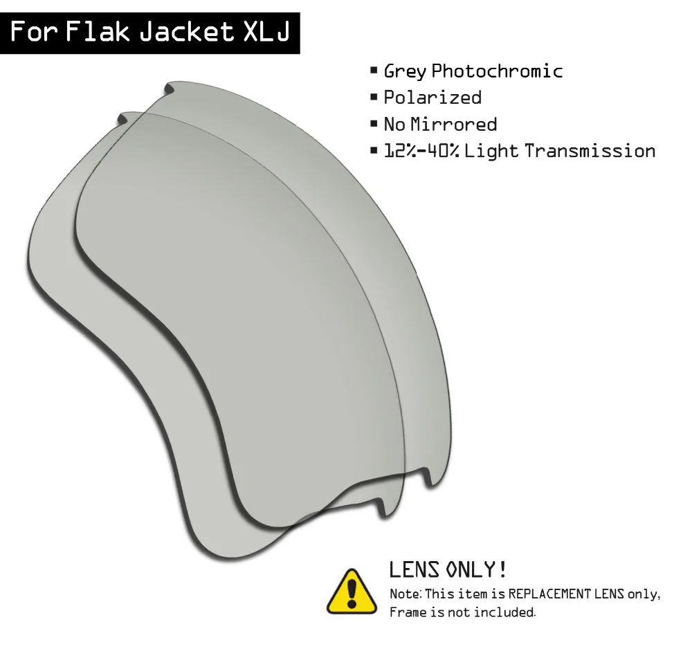 SmartVLT Поляризованные Солнцезащитные Сменные линзы для Oakley Flak Jacket XLJ Grey