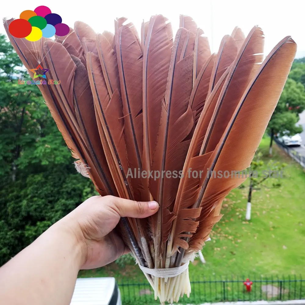 

Pretty rare coffee peacock Feather precious 10-14 inches/25-35 cm long wings natural feathers for crafts