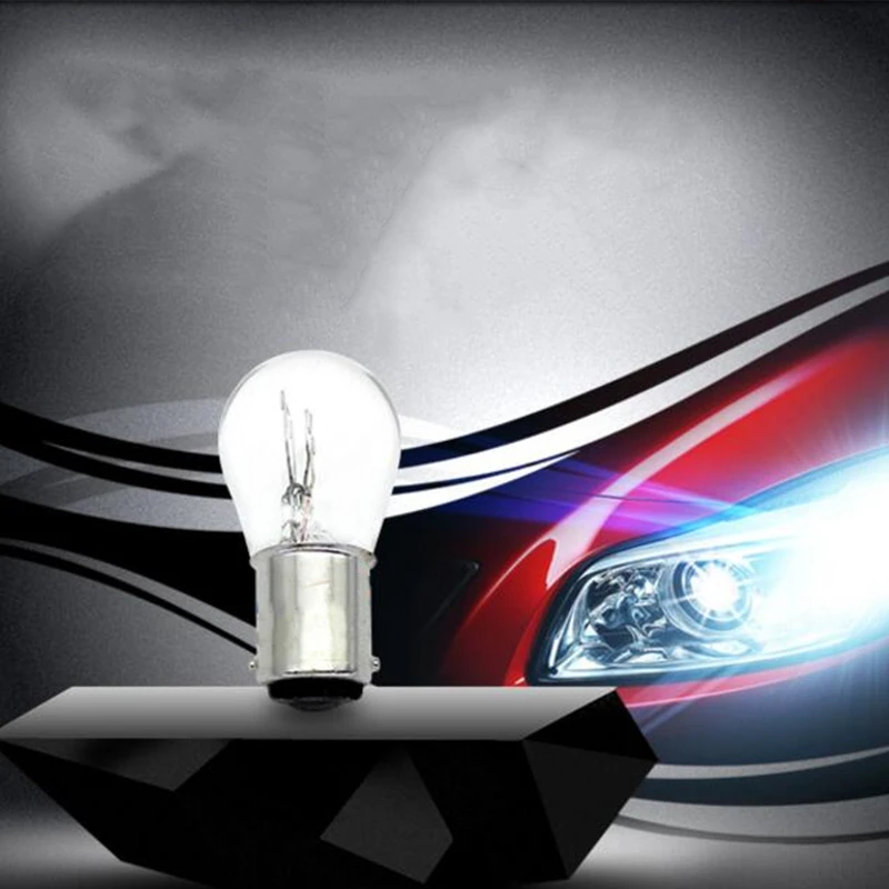 Автомобиль 1157 P21/5W BAY15D 1156 P21W BA15S 12v 21W галогенная лампа теплый белый фонарь заднего