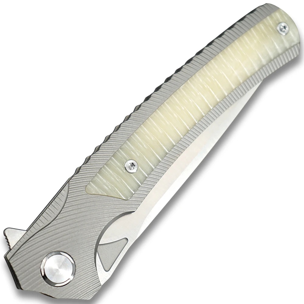 Twosun d2 лезвие складной карманный нож тактические ножи охотничий нож инструмент для выживания EDC TC4 титановый шариковый подшипник быстрооткрывающийся TS81
