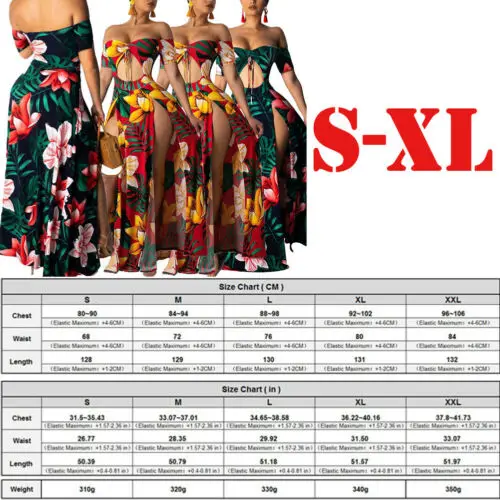 Платье Макси женское длинное с открытыми плечами V-образным вырезом и цветочным