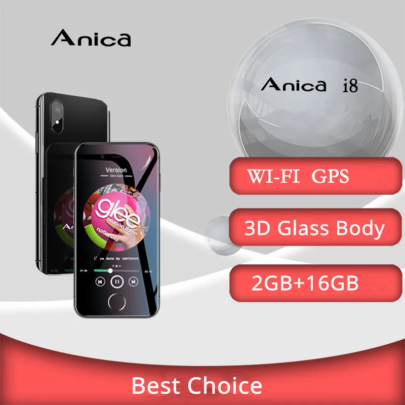 Anica I8 смартфон MTK6580M четырехъядерный 2 Гб ОЗУ 16 ПЗУ 3G 54 дюйма GPS WIF Android 6 0 супер мини