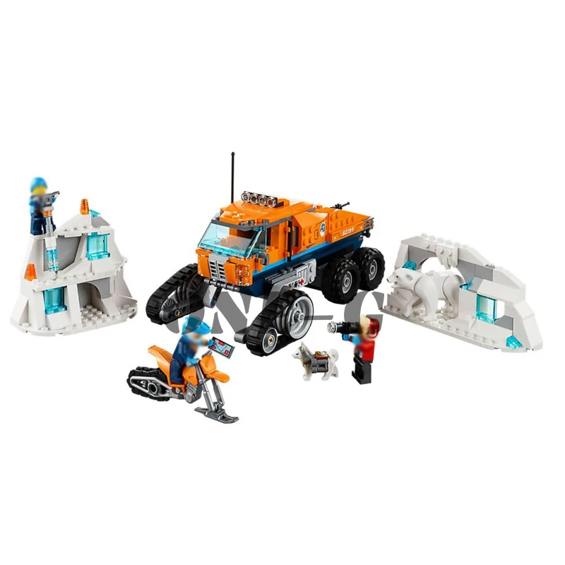 Строительные блоки Arctic Scout Truck 10995 339 шт. совместимы с legoinglys City 60194 кирпичи фигурки