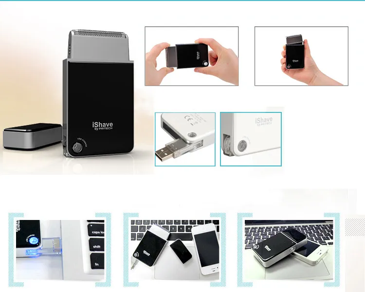 Kemei электробритва, мини USB бритвенный станок, зарядка, Беспроводная Машинка для стрижки усов, портативный мужской триммер для бороды 40D