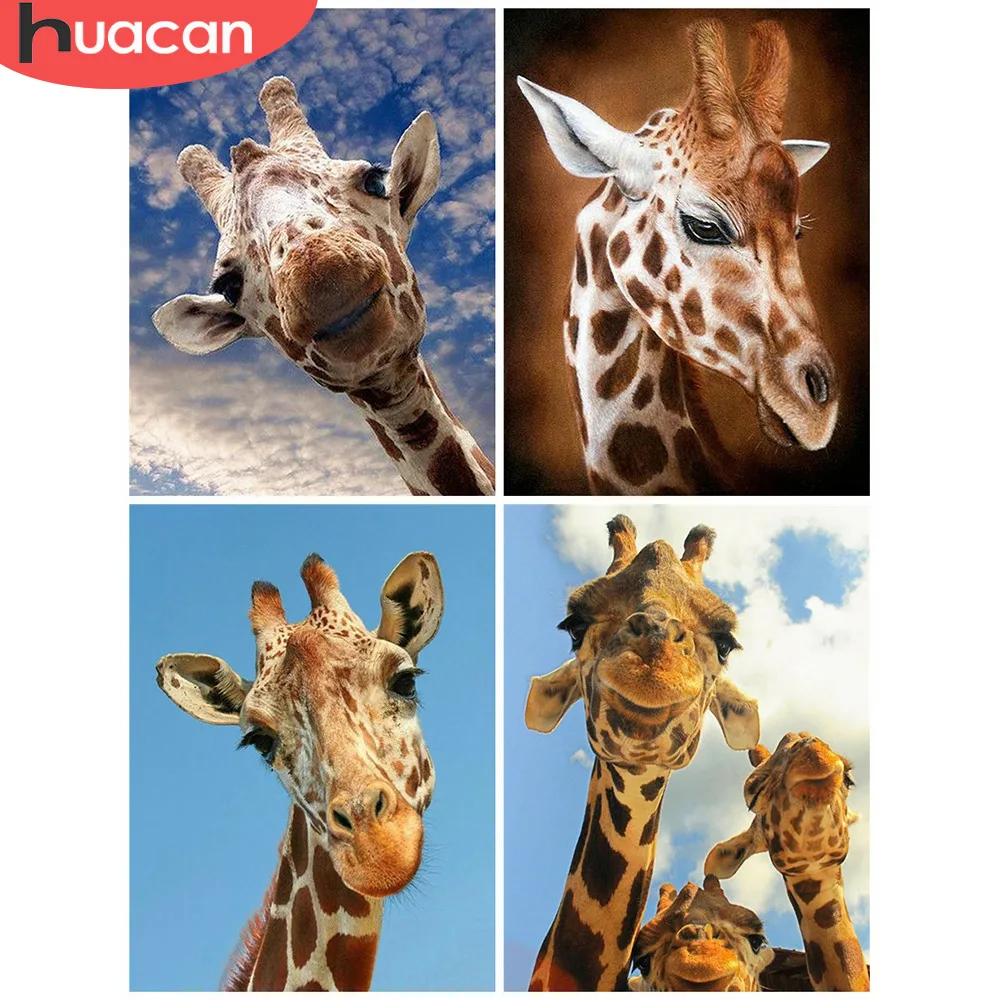 HUACAN 5D алмазная краска жираф краска с бриллиантами животные Алмазная вышивка распродажа полная квадратная/круглая картина Стразы