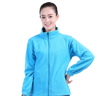 Women Sky Blue Зимние флисовые куртки для мужчин и женщин на горной местности, теплые ветровки для спорта на открытом воздухе, походные треккинговые лыжные рыболовные толстые пальто VA387 - Цвет: Women Sky Blue