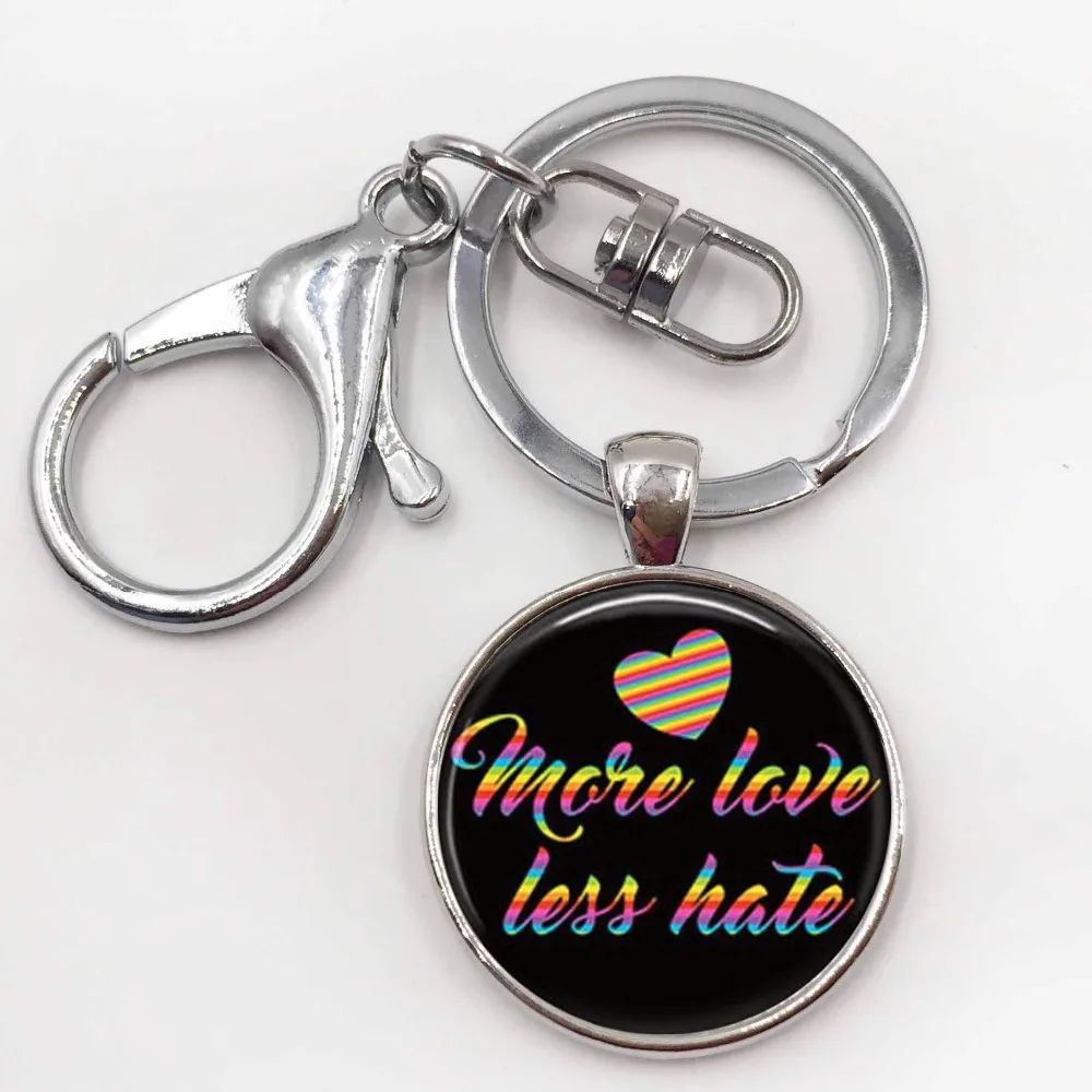 Ожерелье больше Love Less Hate ЛГБТ-ювелирные изделия ЛГБТ-колье Радужное для того же