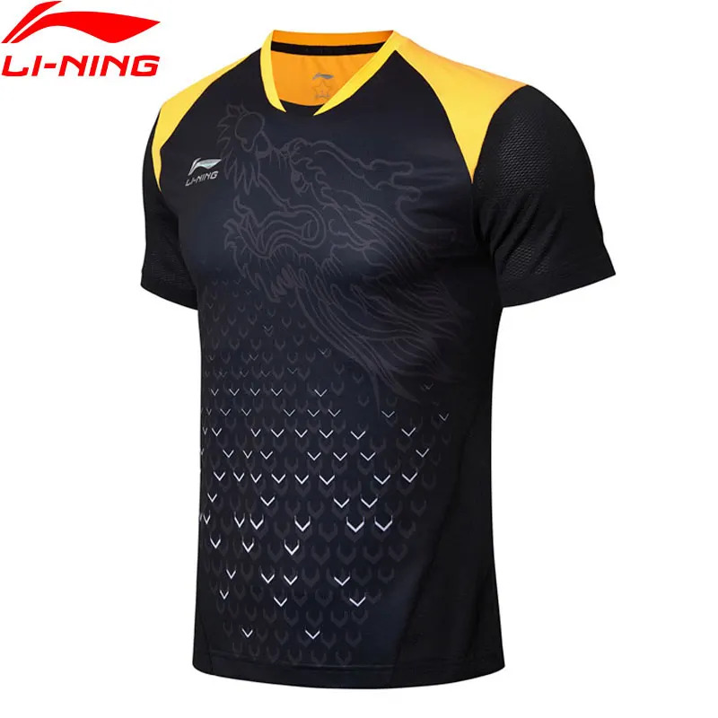 LI Ning Мужская футболка для настольного тенниса национальная команда спонсор