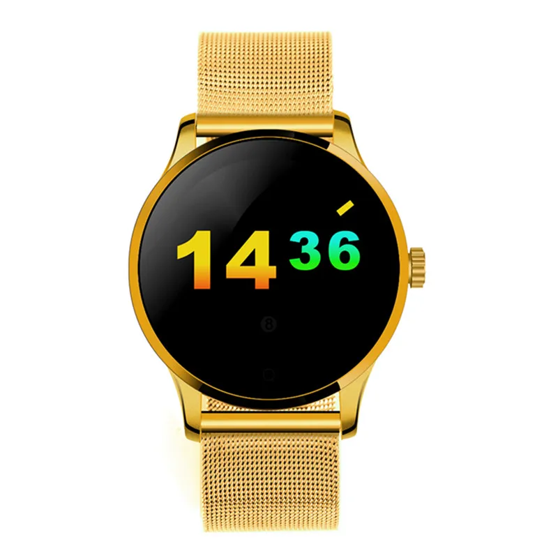 gold steel AMYNIKEER умные часы для мужчин k88h мониторинг сердечного ритма сна шагомер водонепроницаемый Поддержка IOS Android PK F1 KW18 женские умные часы - Цвет: gold steel