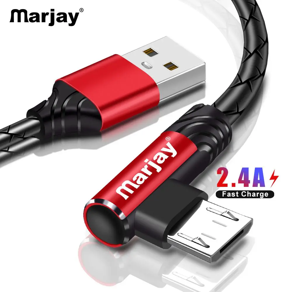 Кабель Micro USB Marjay 2.4A шнур для быстрой зарядки Samsung S7 Xiaomi Redmi Note 5 планшета телефона