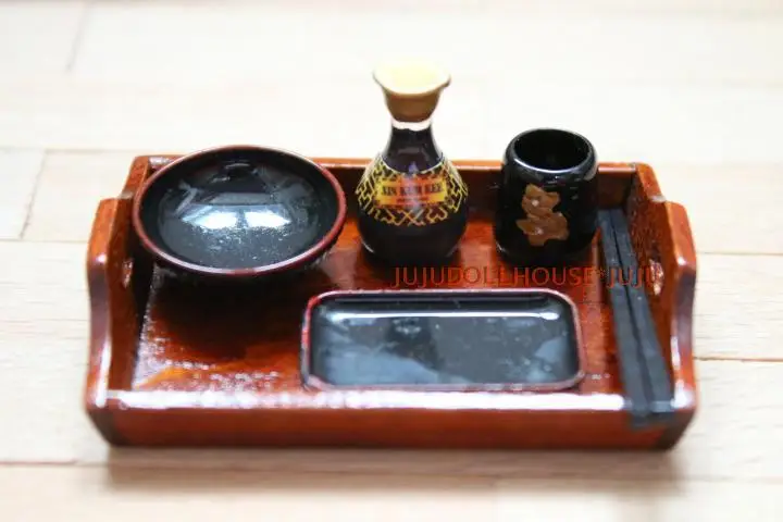 Мини кукольный дом Siwan сцена из глины с мини деревянным подносом поклонение