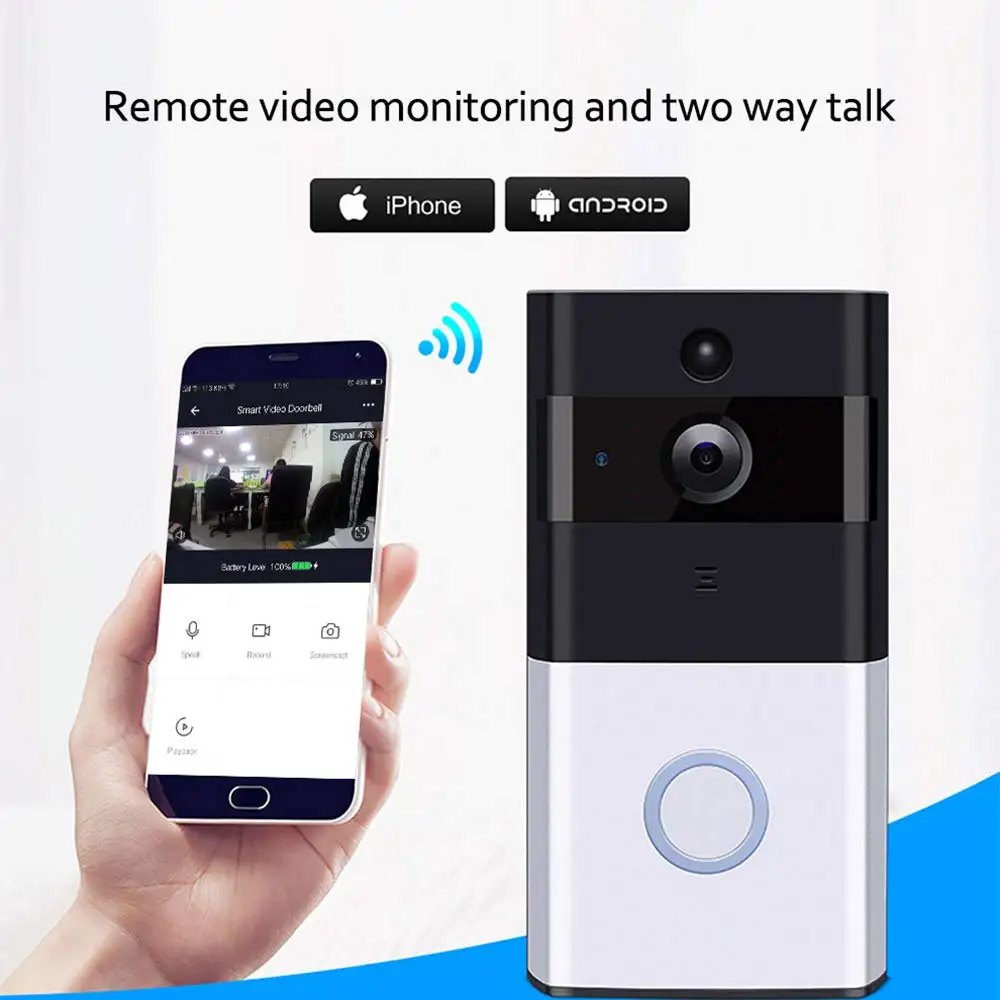 Suntex Smart беспроводной Wifi видео дверной звонок Домофон 720P телефон камера