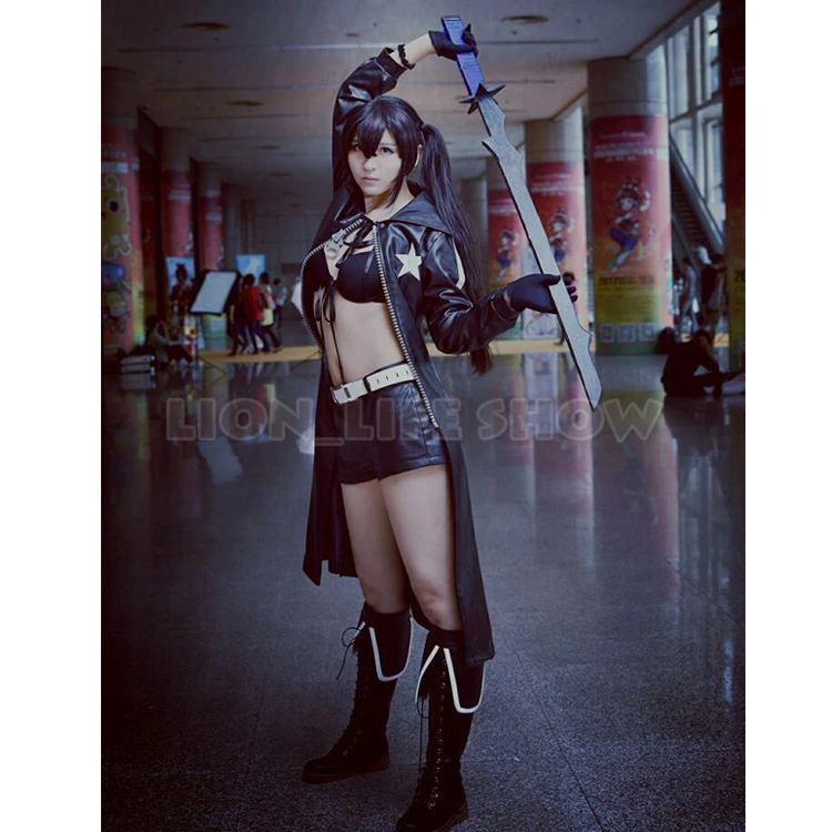 

Miku BLACK ROCK SHOOTER BRS Matte Glossy Faux Leather Cosplay Costume