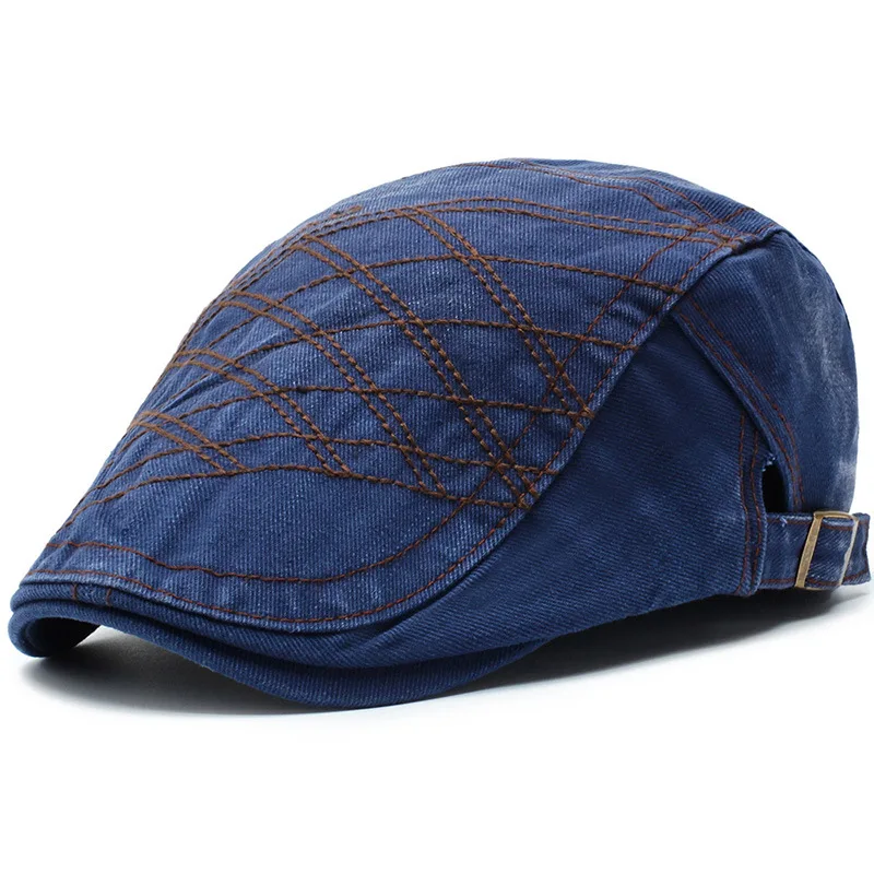Fashion Spring Summer Jeans Hats for Men Women High Quality Casual Unisex Denim Beret Caps OutDoors Flat Sun Cap for Cowboy