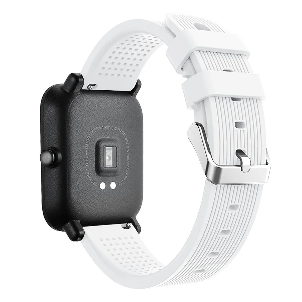 20 мм силиконовый ремешок для часов Xiaomi Huami Amazfit Bip BIT PACE Lite Youth smart Спортивный