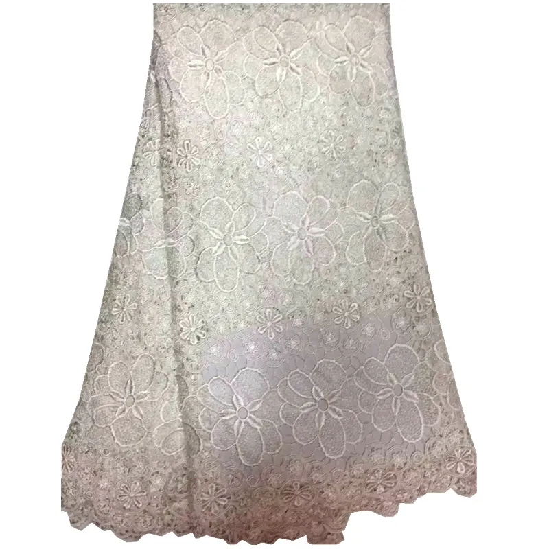 

New fashion Yellow African cord lace French lace fabric High quality guipure lace fabric material for party wedding dress!
