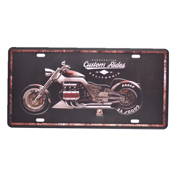 New Car Number Vintage Metal Signs Motorcycle License Plates Art Poster Painting Garage Home Wall Decor Plaque Gift 15*30cm N170 | Дом и сад