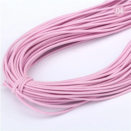04 Pink 2 мм цветная Высококачественная круглая эластичная повязка круглая эластичная канатная Резиновая лента эластичная линия DIY Швейные аксессуары 5 метров - Цвет: 04 Pink