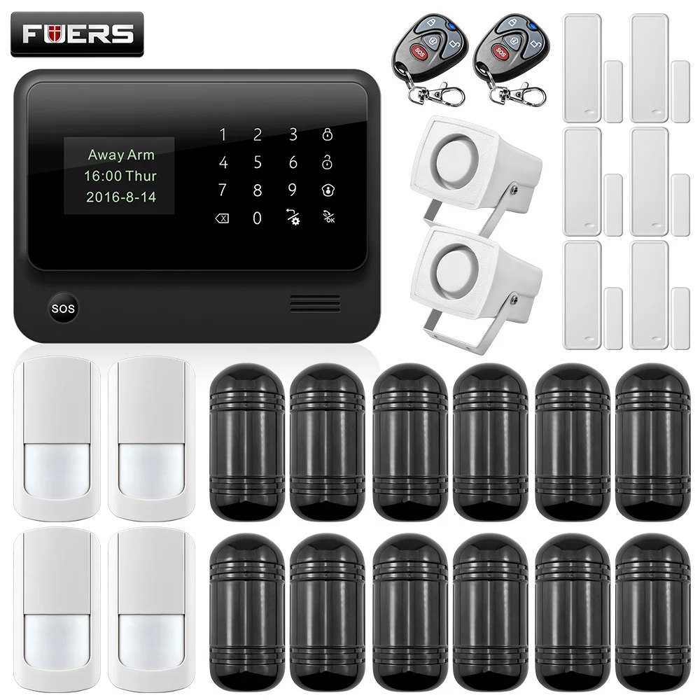 Fuers Новый DIY беспроводной WiFi GSM SMS домашняя система охранной сигнализации IOS Android APP