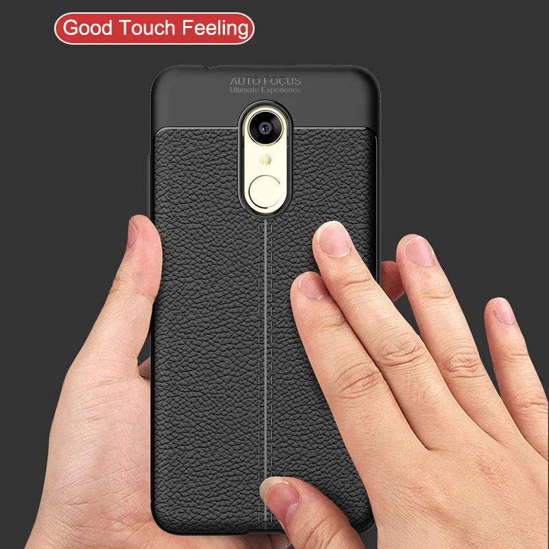 Beworlder For Xiaomi Redmi 5 Case TPU Anti Slip Lichee Pattern Soft Silicone Anti-Knock Phone Cover ShockProof Redmi5 |