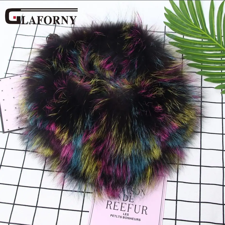 Glaforny 2018 новые шарфы из натурального Лисьего меха зимние толстые теплые шали